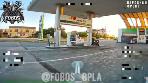 🚁💥 Ukraine Russia War | Fiber-Optic Drone Strikes Gas Station in Kherson | RCF