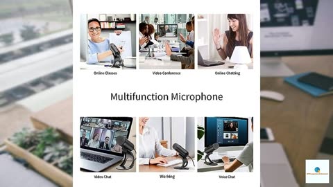 LIANGSTAR USB Computer Microphone, Podcast Mic Desktop with Mute Button for Recording Stre