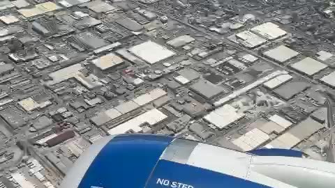 Bird view before landing in LAX.
