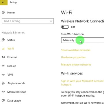 enable and disable wifi network connections
