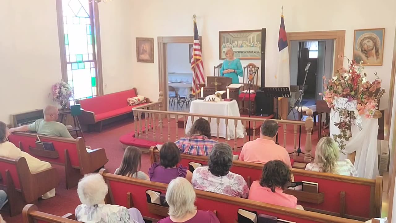 Vernon Chapel Easter Sunday Service (Mark Ch.16:1-8 He Is Risen) led by Brenda Lewis 4/20/2025