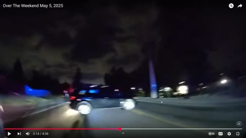 Pierce County Sheriff deal with man passed out in car parked sideways in road