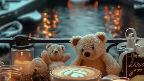 1 Hour Cozy Holiday Café Jazz • Swirling Latte Art, Winter Coffee Shop Ambiance