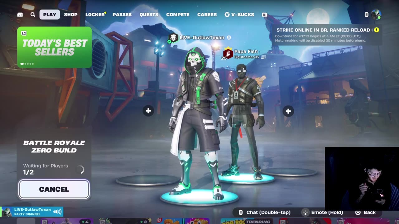 Fortnite GameTIme!Come Join The Outlaw Family!!