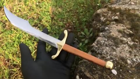 rusty cleaver into beautiful mini persian sword