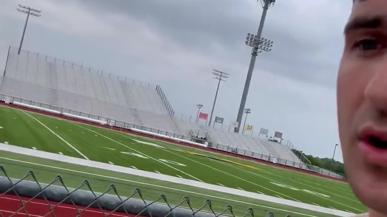Jake Lang hops fence: "Austin Metcalf's BLOOD STAIN still on the stadium floor"