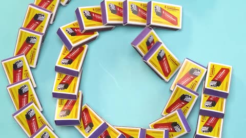 Tap ✋ Tilt 🎯 Topple 🏁 The matchboxes fall in perfect harmony 🎶