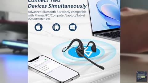 BANIGIPA Open Ear Headphones, Air Conduction Bluetooth Headset, Wireless Earphon