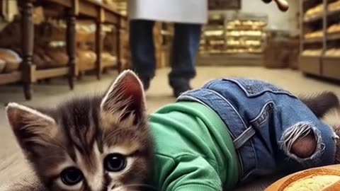 Cute cat sad story