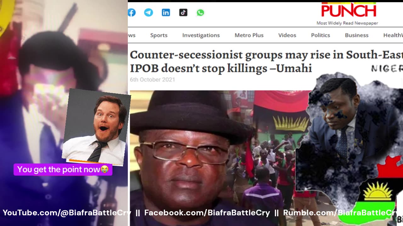 CRIME MINISTER: Crooked Agent of the Zoological Republic Weeps in Pretence to Deceive Biafrans