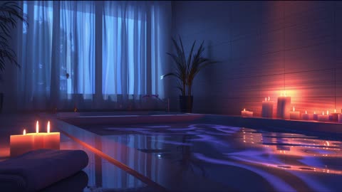 AI-Generated Candlelit Bathtub – 4K Relaxing Loop for Calm Vibes & Self-Care