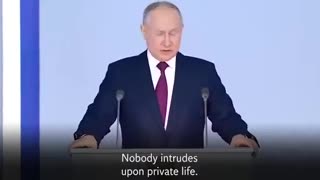 Putin: "Look at what the West is doing with their own people."