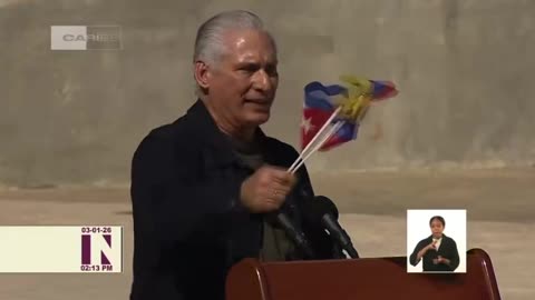 Díaz-Canel, euphoric, delivers a speech with a trembling voice… they gathered a group of people