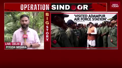 PM Modi's Surprise Visit to Adampur Air Force Station After Historic Address