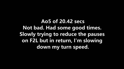 Uncle Solves Rubik's Day 24: 28 May 2025 Ao5 20.42 secs