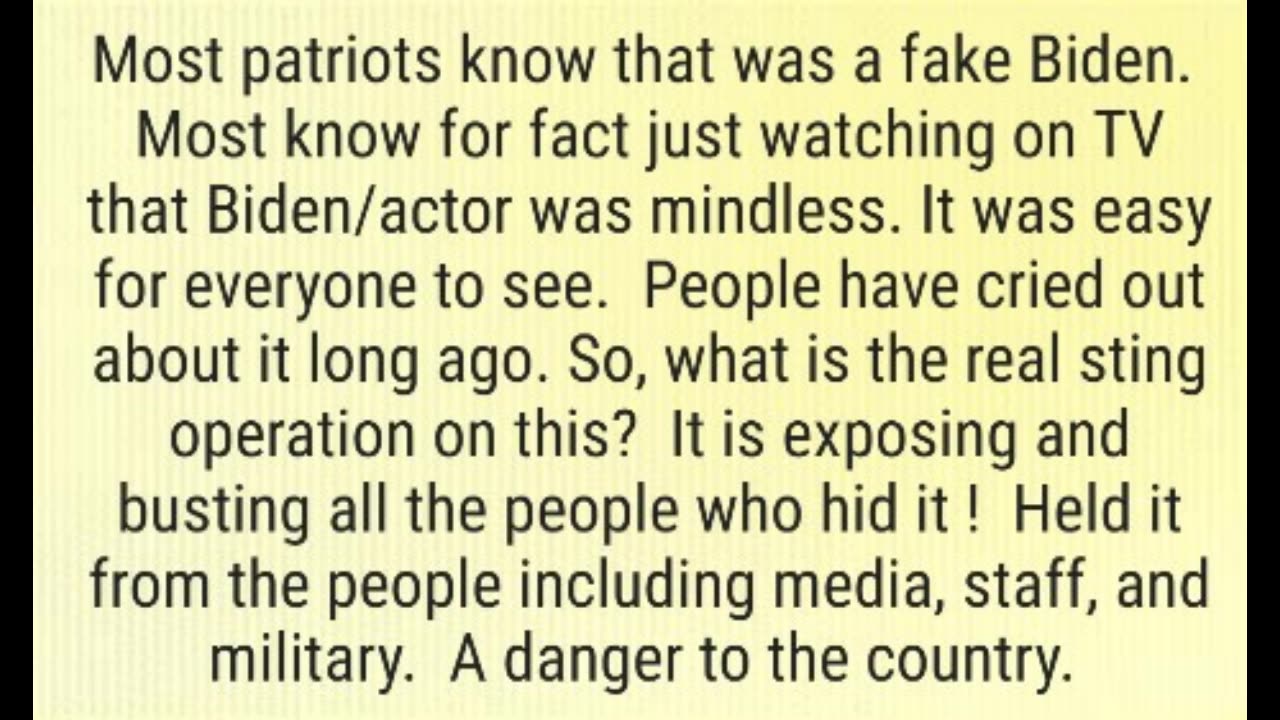 What the Media Was Covering Up About the Fake Biden's Mind