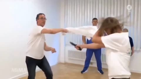 In Germany the teach you to defend yourself against a knife attack with a towel