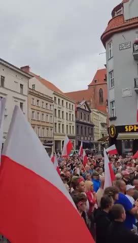 Massive protests in Poland today against open borders happening in over 80 cities