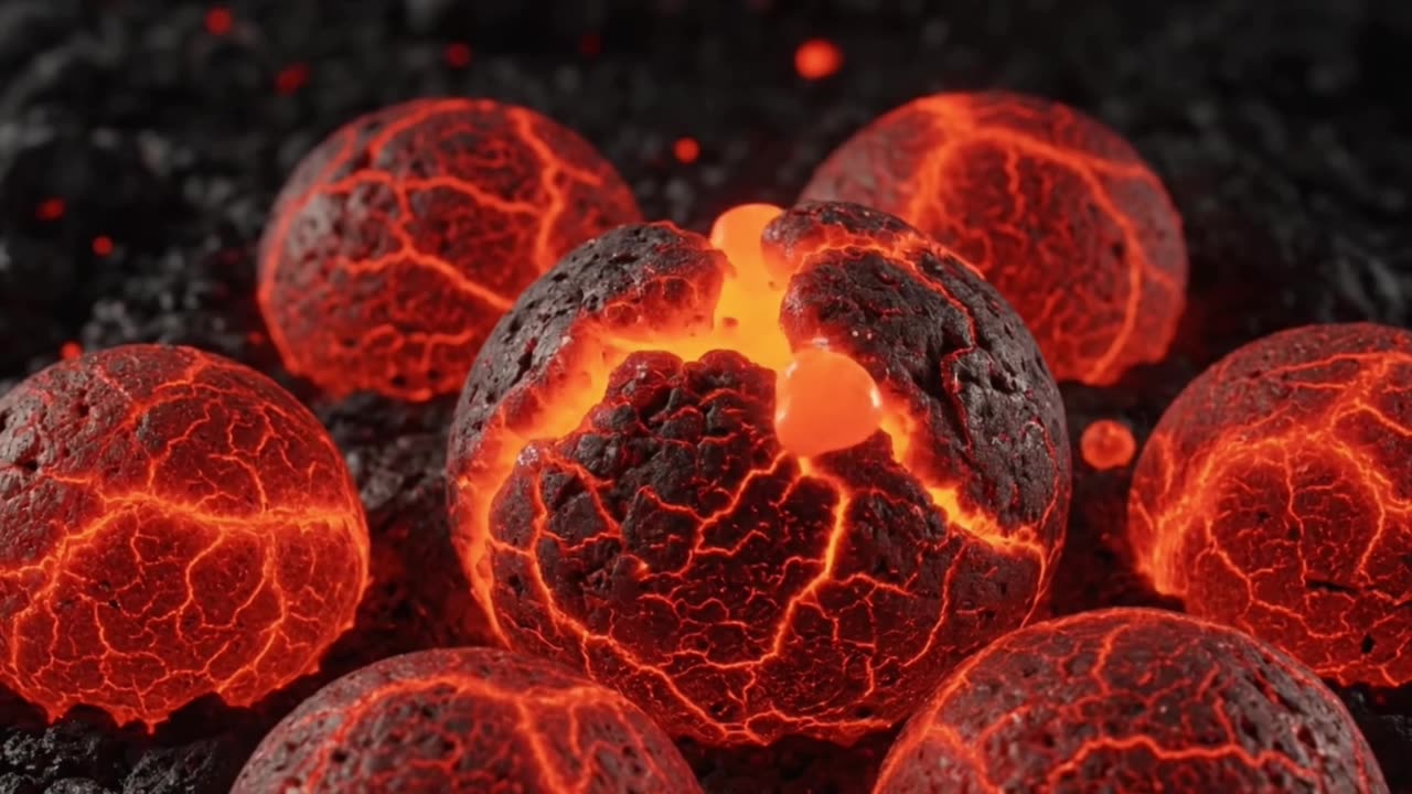 Volcanic kernels popping ASMR