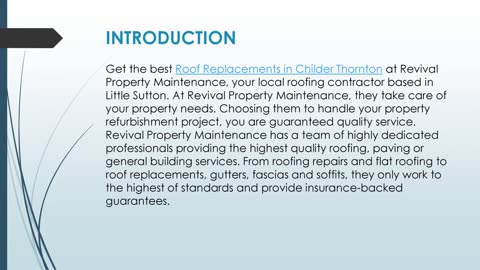 Get the best Roof Replacements in Childer Thornton