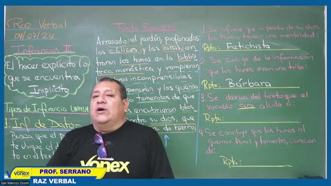 VONEX SEMESTRAL 2024 | Semana 09 | R. Verbal