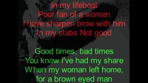 Led Zeppelin I #1 Good Times Bad Times (backward lyrics in red)