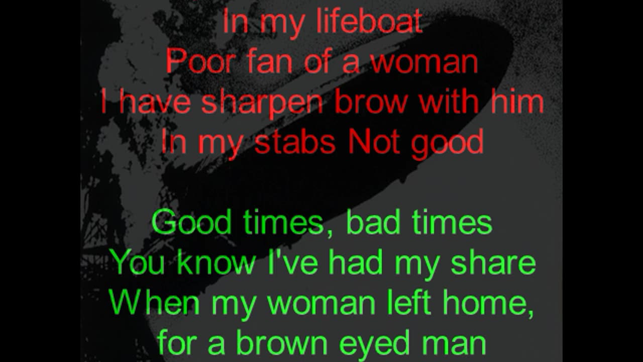 Led Zeppelin I #1 Good Times Bad Times (backward lyrics in red)