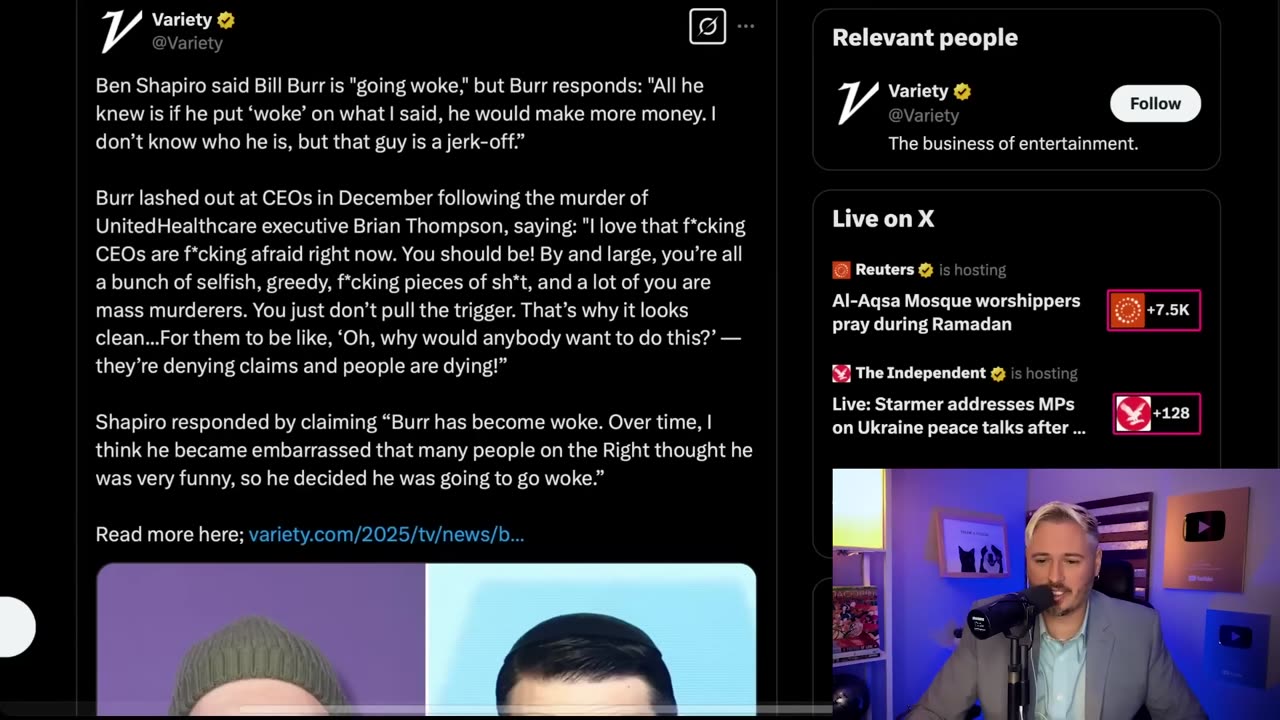 ‘TOTAL JERK OFF’: Bill Burr EVISCERATES Ben Shapiro _ The Kyle Kulinski Show