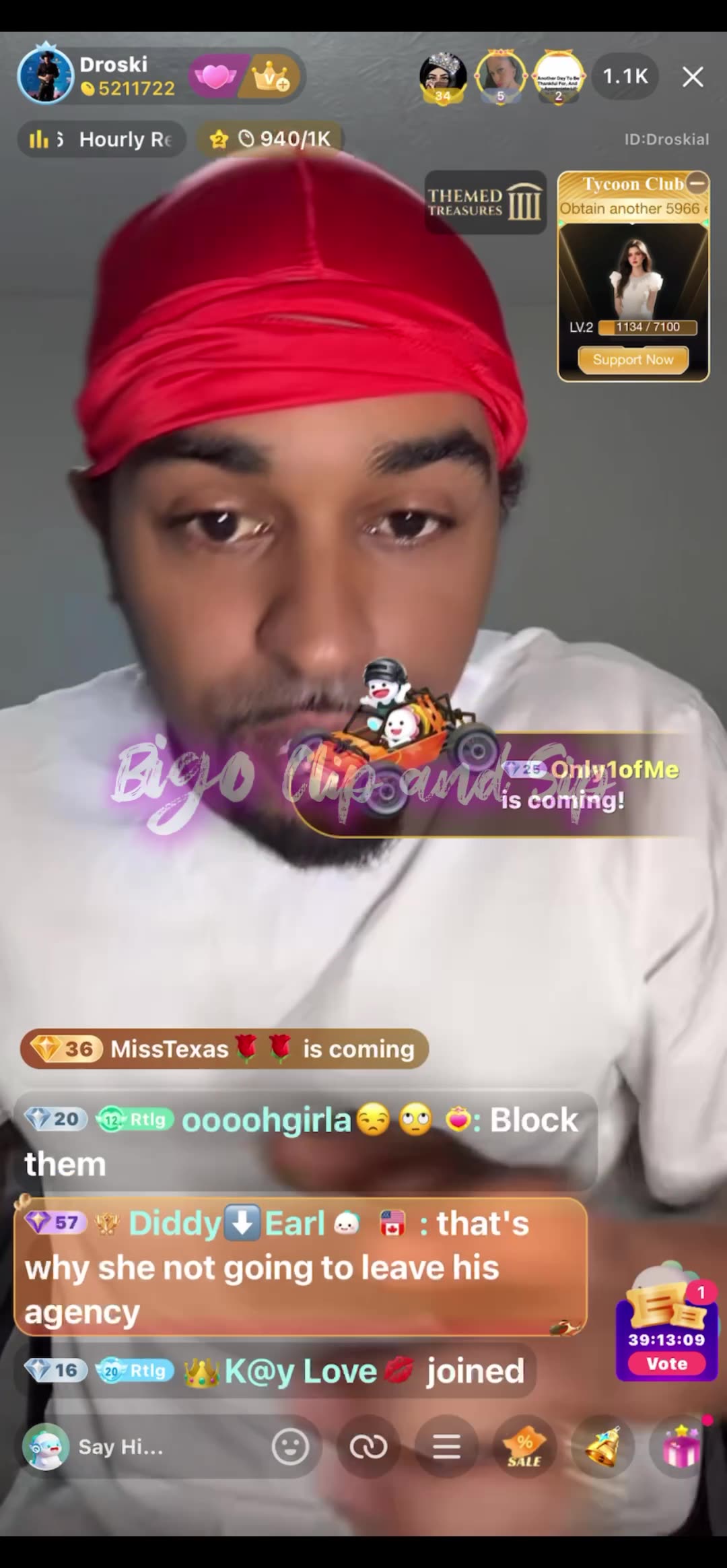 Droski says he made 21 handle responsibilities w/her phone 9/15/25 #bigoclipandsip