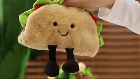 Yangzhou new sunrise wholesale soft plush toast bread taco cake biscuits pillow