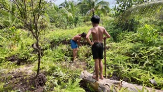 Kids Plant Coconut For Me, Colonia Divina PHILIPPINES Children in the garden, The Future Of Man