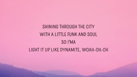 Shocking: BTS - Dynamite (Lyrics)