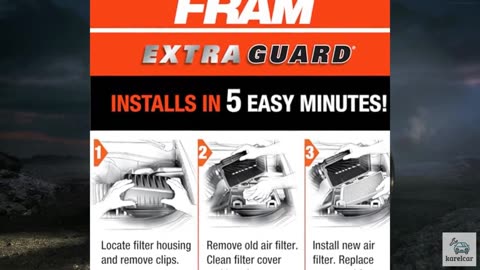 FRAM Extra Guard Engine Air Filter Replacement, Easy Install w/Advanced Engine