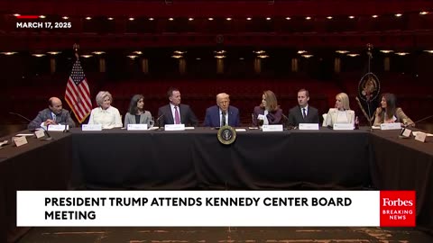 Trump Speaks At Kennedy Center Meeting Including New Board Members Laura Ingraham, Maria Bartiromo