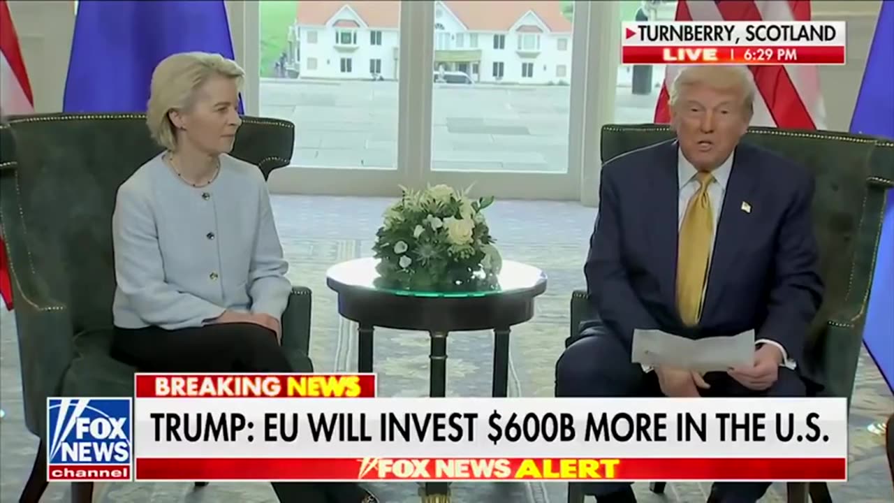 President Trump announces a Landmark Trade Deal with the European Union…