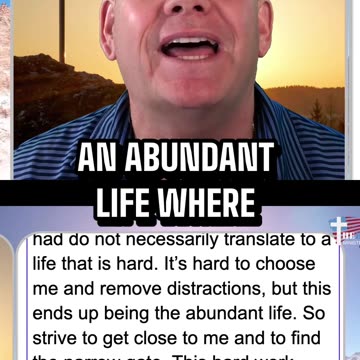 🛤️ Narrow path = HARD choice, but leads to ABUNDANT life! 🔥
