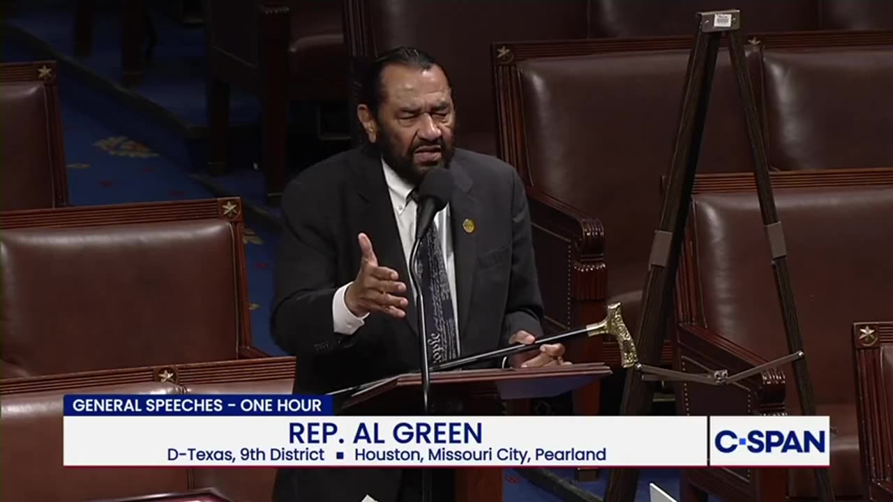 DEM REP AL GREEN CALLS FROM TRUMPS IMPEACHMENT
