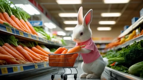 "Bunny Plants Carrots with Mom and Dad – Cute Family Garden Day!"