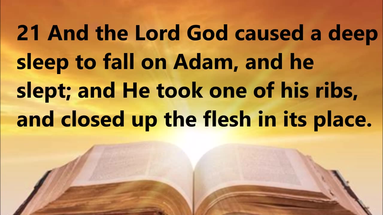 God makes the first woman from Adam’s side