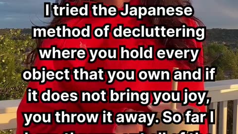 I tried the Japanese method of decluttering.hd