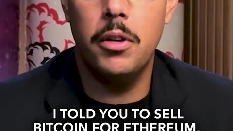I Told You to Sell Bitcoin for Ethereum, Now Look at It