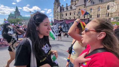 Pro Palestine protesters shut down Ottawa Canada's annual Pride Parade