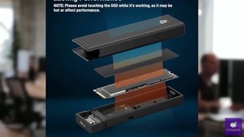 Xiaobi M.2 NVMe SSD Enclosure, Tool-Free Installation, USB 3.2 Gen 2 (10 Gbps) t