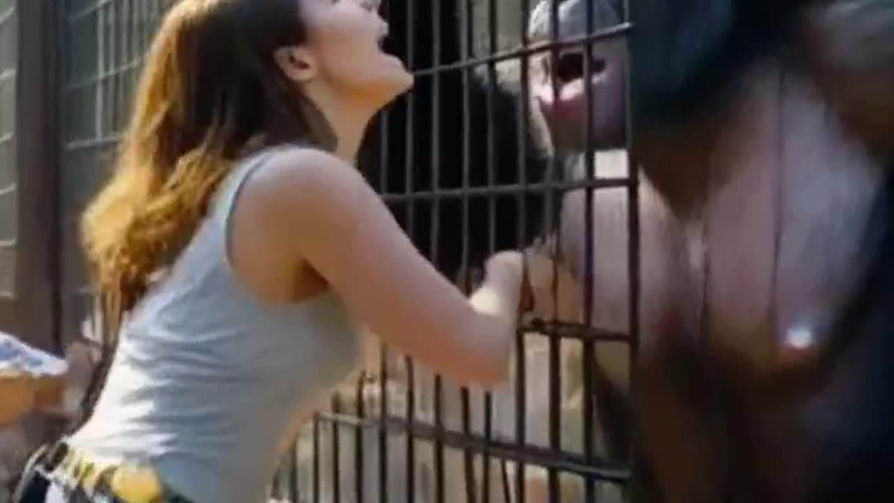 Zookeeper Under Attack: Furious Monkey Escapes Control! 😢🐒 #cute #youtubeshorts #youtubevideos