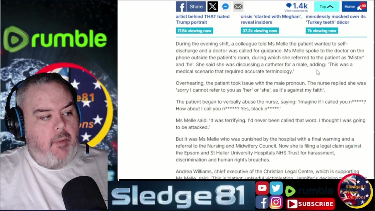 Nurse Suspended for calling a man a man