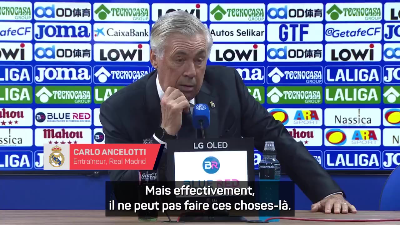 Ancelotti tackles Endrick after his miss against Getafe