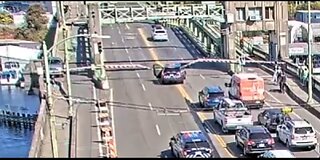 Driver Jumps Open Bridge Trying To Avoid Cops