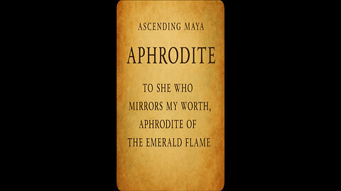 To She Who Mirrors My Worth, Aphrodite of the Emerald Flame.