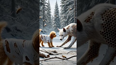 Tiny Dog Saves Giant Wolf From Freezing To Death