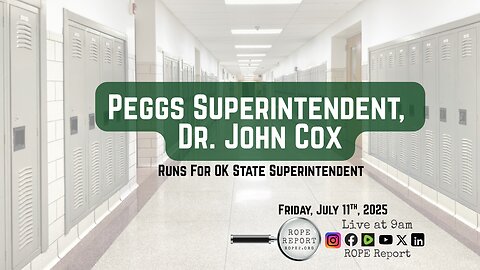 Peggs Superintendent, Dr. John Cox, Running For OK State Superintendent